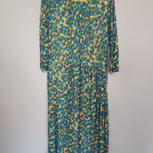Boden Dress!  MIxed Green Pink Yellow & Blue Dots!